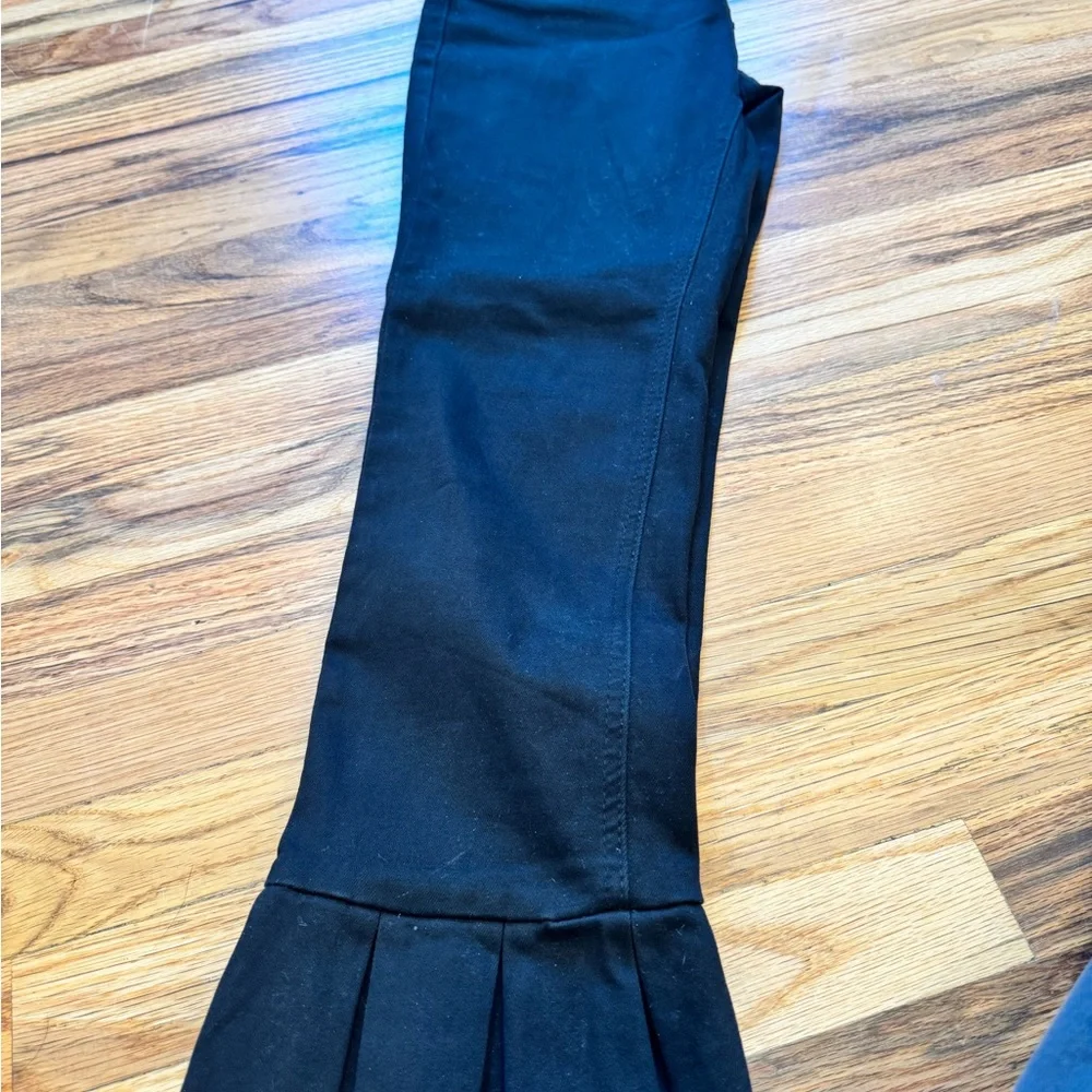 Y2K Earl Black Flared Flounce Raw Hem Women’s Jeans Size 6 - Picture 3 of 9